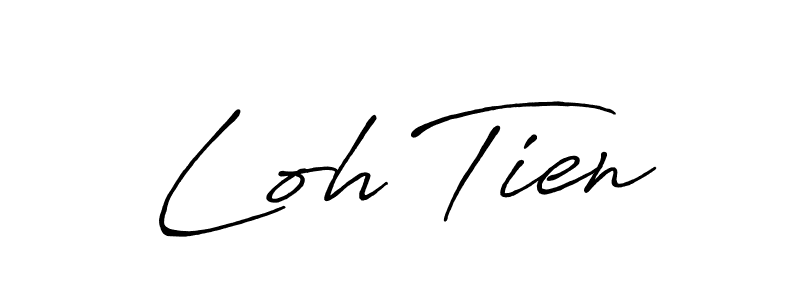 Use a signature maker to create a handwritten signature online. With this signature software, you can design (Antro_Vectra_Bolder) your own signature for name Loh Tien. Loh Tien signature style 7 images and pictures png