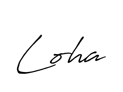 How to make Loha name signature. Use Antro_Vectra_Bolder style for creating short signs online. This is the latest handwritten sign. Loha signature style 7 images and pictures png