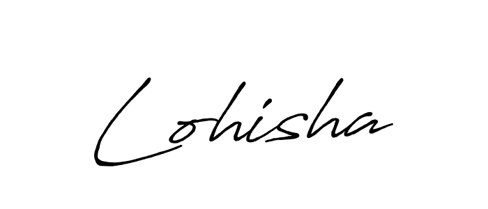 How to make Lohisha signature? Antro_Vectra_Bolder is a professional autograph style. Create handwritten signature for Lohisha name. Lohisha signature style 7 images and pictures png