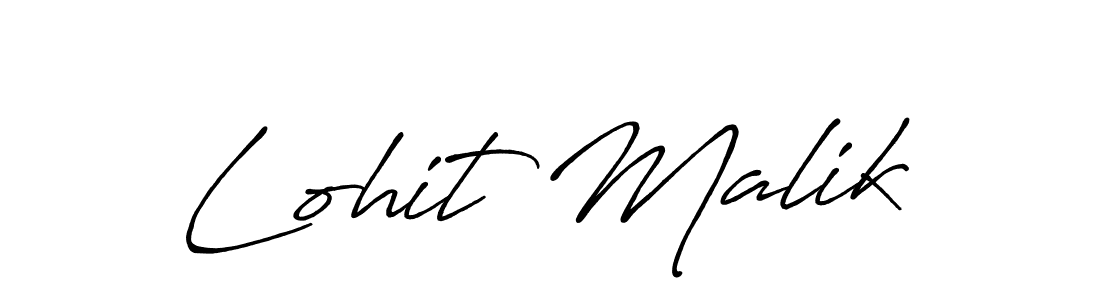 Create a beautiful signature design for name Lohit Malik. With this signature (Antro_Vectra_Bolder) fonts, you can make a handwritten signature for free. Lohit Malik signature style 7 images and pictures png