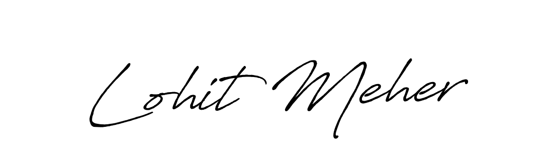 Antro_Vectra_Bolder is a professional signature style that is perfect for those who want to add a touch of class to their signature. It is also a great choice for those who want to make their signature more unique. Get Lohit Meher name to fancy signature for free. Lohit Meher signature style 7 images and pictures png