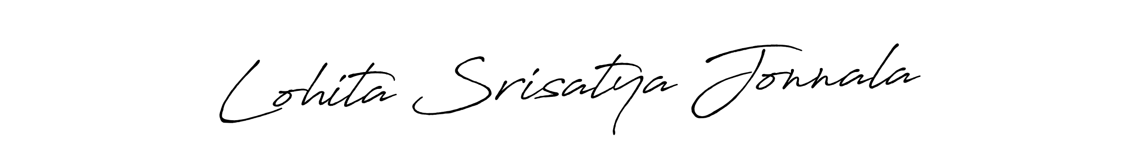 How to make Lohita Srisatya Jonnala signature? Antro_Vectra_Bolder is a professional autograph style. Create handwritten signature for Lohita Srisatya Jonnala name. Lohita Srisatya Jonnala signature style 7 images and pictures png