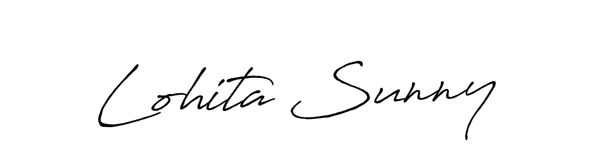 How to make Lohita Sunny signature? Antro_Vectra_Bolder is a professional autograph style. Create handwritten signature for Lohita Sunny name. Lohita Sunny signature style 7 images and pictures png