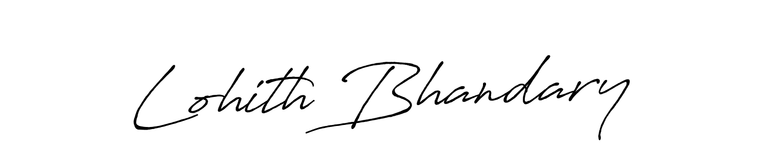 Create a beautiful signature design for name Lohith Bhandary. With this signature (Antro_Vectra_Bolder) fonts, you can make a handwritten signature for free. Lohith Bhandary signature style 7 images and pictures png