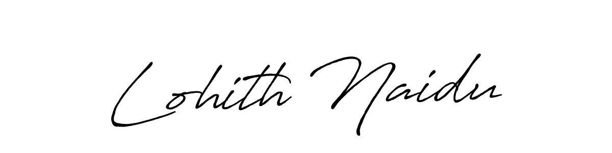 Lohith Naidu stylish signature style. Best Handwritten Sign (Antro_Vectra_Bolder) for my name. Handwritten Signature Collection Ideas for my name Lohith Naidu. Lohith Naidu signature style 7 images and pictures png