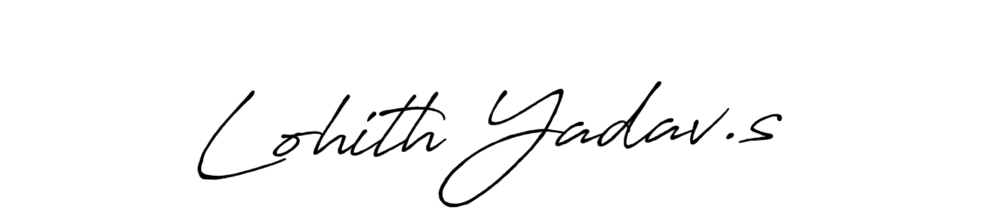 Create a beautiful signature design for name Lohith Yadav.s. With this signature (Antro_Vectra_Bolder) fonts, you can make a handwritten signature for free. Lohith Yadav.s signature style 7 images and pictures png