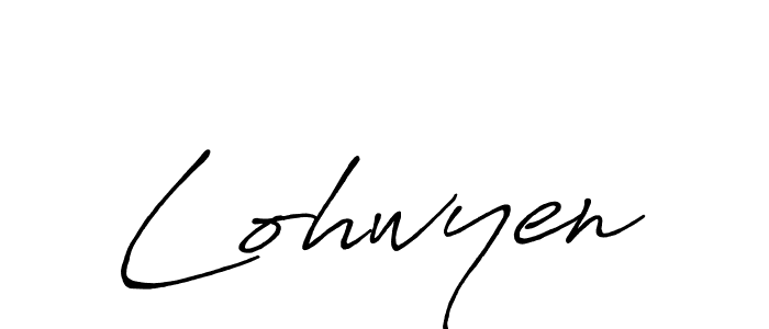 You should practise on your own different ways (Antro_Vectra_Bolder) to write your name (Lohwyen) in signature. don't let someone else do it for you. Lohwyen signature style 7 images and pictures png