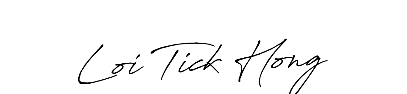 Make a beautiful signature design for name Loi Tick Hong. With this signature (Antro_Vectra_Bolder) style, you can create a handwritten signature for free. Loi Tick Hong signature style 7 images and pictures png