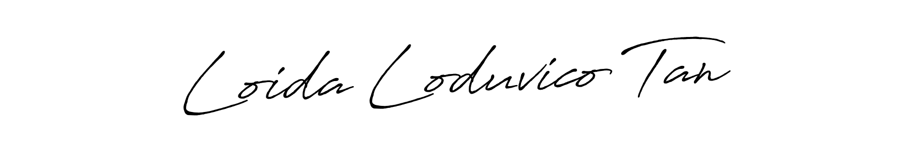 Use a signature maker to create a handwritten signature online. With this signature software, you can design (Antro_Vectra_Bolder) your own signature for name Loida Loduvico Tan. Loida Loduvico Tan signature style 7 images and pictures png