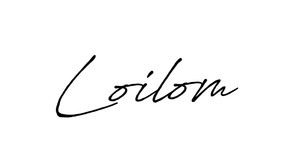 Loilom stylish signature style. Best Handwritten Sign (Antro_Vectra_Bolder) for my name. Handwritten Signature Collection Ideas for my name Loilom. Loilom signature style 7 images and pictures png