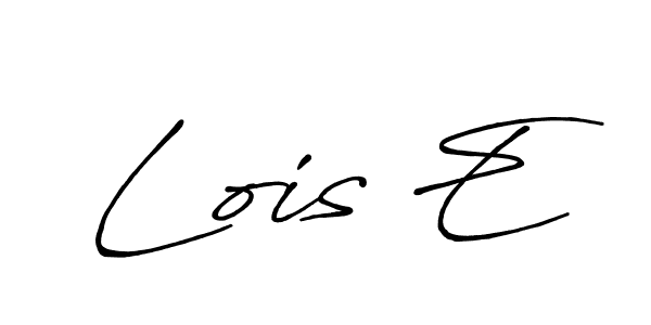 Lois E stylish signature style. Best Handwritten Sign (Antro_Vectra_Bolder) for my name. Handwritten Signature Collection Ideas for my name Lois E. Lois E signature style 7 images and pictures png