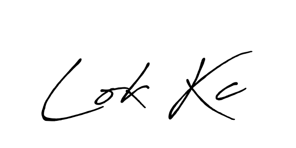 How to make Lok Kc signature? Antro_Vectra_Bolder is a professional autograph style. Create handwritten signature for Lok Kc name. Lok Kc signature style 7 images and pictures png