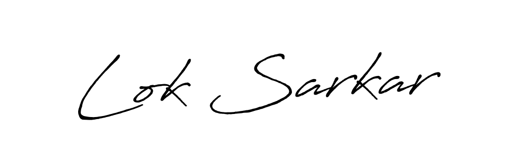 How to make Lok Sarkar signature? Antro_Vectra_Bolder is a professional autograph style. Create handwritten signature for Lok Sarkar name. Lok Sarkar signature style 7 images and pictures png