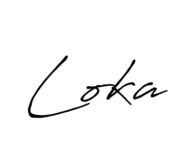 if you are searching for the best signature style for your name Loka. so please give up your signature search. here we have designed multiple signature styles  using Antro_Vectra_Bolder. Loka signature style 7 images and pictures png