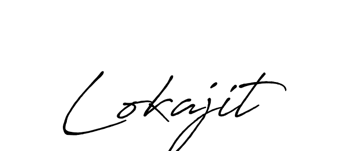 Make a beautiful signature design for name Lokajit. With this signature (Antro_Vectra_Bolder) style, you can create a handwritten signature for free. Lokajit signature style 7 images and pictures png