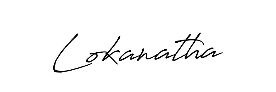 Lokanatha stylish signature style. Best Handwritten Sign (Antro_Vectra_Bolder) for my name. Handwritten Signature Collection Ideas for my name Lokanatha. Lokanatha signature style 7 images and pictures png