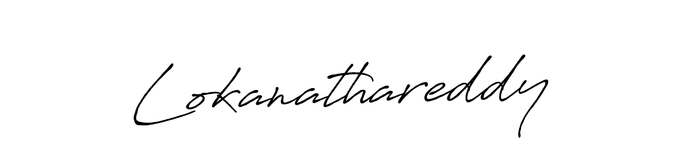 Use a signature maker to create a handwritten signature online. With this signature software, you can design (Antro_Vectra_Bolder) your own signature for name Lokanathareddy. Lokanathareddy signature style 7 images and pictures png