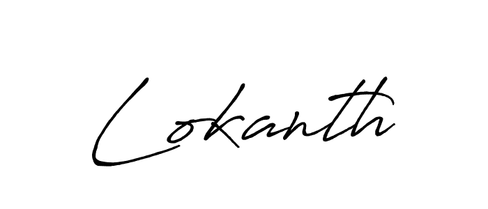 Design your own signature with our free online signature maker. With this signature software, you can create a handwritten (Antro_Vectra_Bolder) signature for name Lokanth. Lokanth signature style 7 images and pictures png