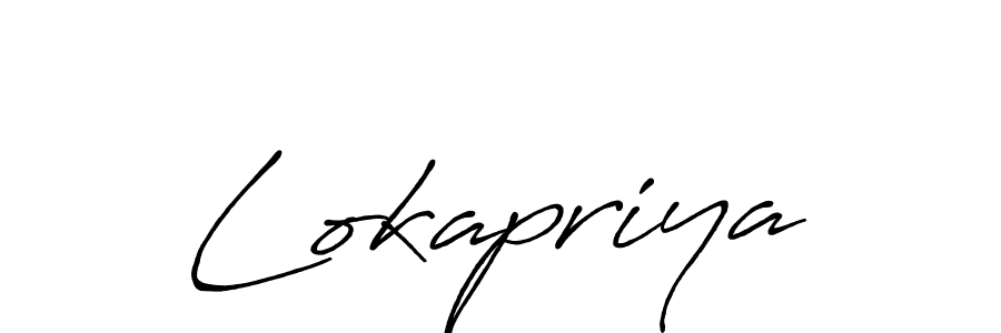 Make a beautiful signature design for name Lokapriya. With this signature (Antro_Vectra_Bolder) style, you can create a handwritten signature for free. Lokapriya signature style 7 images and pictures png