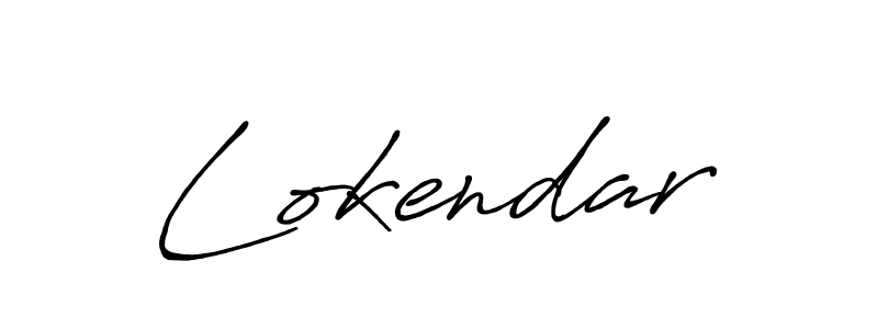 How to make Lokendar name signature. Use Antro_Vectra_Bolder style for creating short signs online. This is the latest handwritten sign. Lokendar signature style 7 images and pictures png