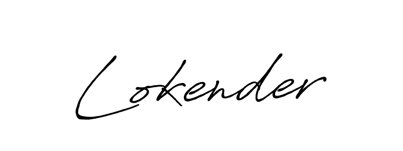 Create a beautiful signature design for name Lokender. With this signature (Antro_Vectra_Bolder) fonts, you can make a handwritten signature for free. Lokender signature style 7 images and pictures png