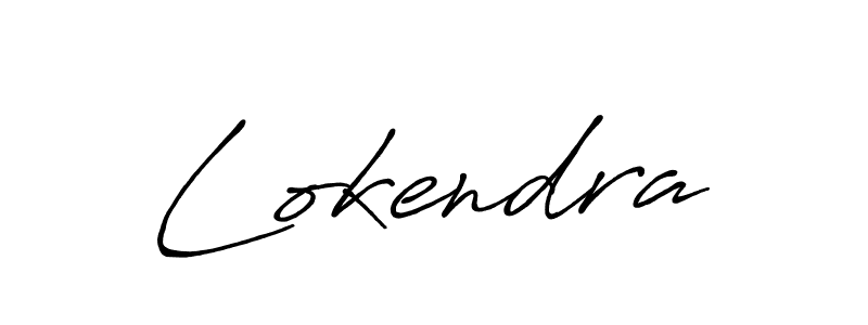 How to make Lokendra signature? Antro_Vectra_Bolder is a professional autograph style. Create handwritten signature for Lokendra name. Lokendra signature style 7 images and pictures png