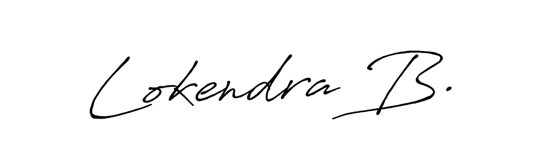 You should practise on your own different ways (Antro_Vectra_Bolder) to write your name (Lokendra B.) in signature. don't let someone else do it for you. Lokendra B. signature style 7 images and pictures png