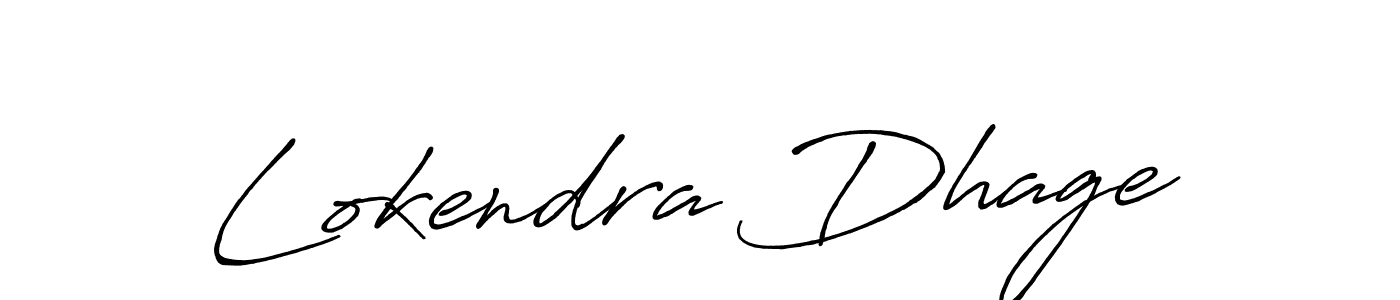Make a beautiful signature design for name Lokendra Dhage. With this signature (Antro_Vectra_Bolder) style, you can create a handwritten signature for free. Lokendra Dhage signature style 7 images and pictures png