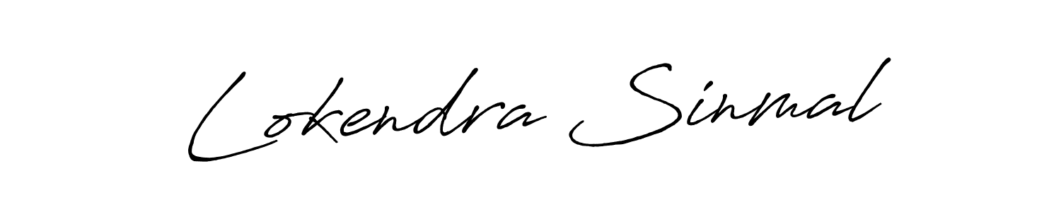 Create a beautiful signature design for name Lokendra Sinmal. With this signature (Antro_Vectra_Bolder) fonts, you can make a handwritten signature for free. Lokendra Sinmal signature style 7 images and pictures png