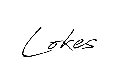 How to make Lokes name signature. Use Antro_Vectra_Bolder style for creating short signs online. This is the latest handwritten sign. Lokes signature style 7 images and pictures png