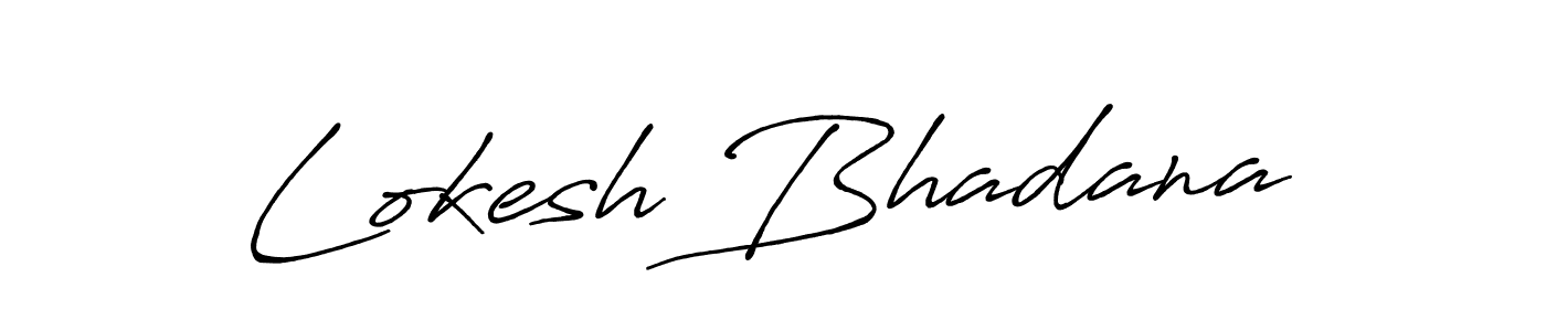 Use a signature maker to create a handwritten signature online. With this signature software, you can design (Antro_Vectra_Bolder) your own signature for name Lokesh Bhadana. Lokesh Bhadana signature style 7 images and pictures png