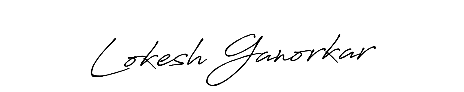 Use a signature maker to create a handwritten signature online. With this signature software, you can design (Antro_Vectra_Bolder) your own signature for name Lokesh Ganorkar. Lokesh Ganorkar signature style 7 images and pictures png