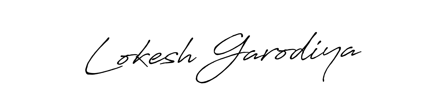 Design your own signature with our free online signature maker. With this signature software, you can create a handwritten (Antro_Vectra_Bolder) signature for name Lokesh Garodiya. Lokesh Garodiya signature style 7 images and pictures png