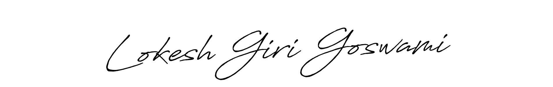 Make a beautiful signature design for name Lokesh Giri Goswami. With this signature (Antro_Vectra_Bolder) style, you can create a handwritten signature for free. Lokesh Giri Goswami signature style 7 images and pictures png
