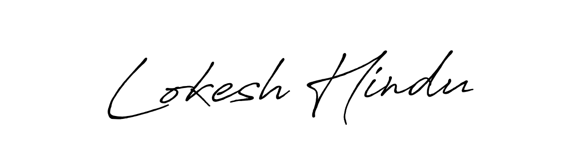 Lokesh Hindu stylish signature style. Best Handwritten Sign (Antro_Vectra_Bolder) for my name. Handwritten Signature Collection Ideas for my name Lokesh Hindu. Lokesh Hindu signature style 7 images and pictures png