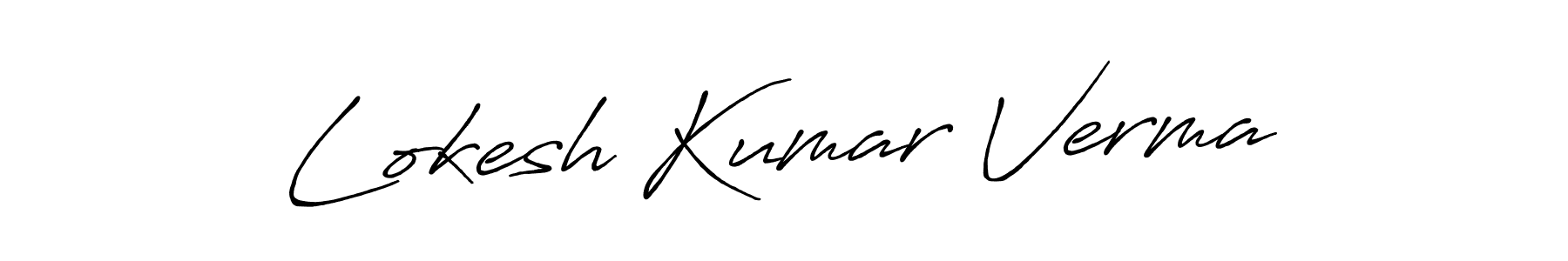 Lokesh Kumar Verma stylish signature style. Best Handwritten Sign (Antro_Vectra_Bolder) for my name. Handwritten Signature Collection Ideas for my name Lokesh Kumar Verma. Lokesh Kumar Verma signature style 7 images and pictures png