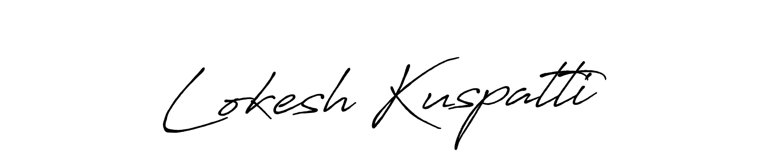 if you are searching for the best signature style for your name Lokesh Kuspatti. so please give up your signature search. here we have designed multiple signature styles  using Antro_Vectra_Bolder. Lokesh Kuspatti signature style 7 images and pictures png