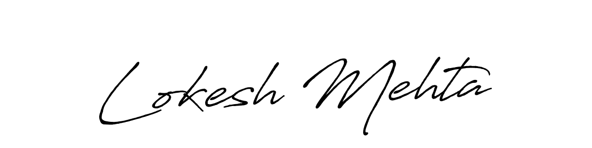 Also we have Lokesh Mehta name is the best signature style. Create professional handwritten signature collection using Antro_Vectra_Bolder autograph style. Lokesh Mehta signature style 7 images and pictures png
