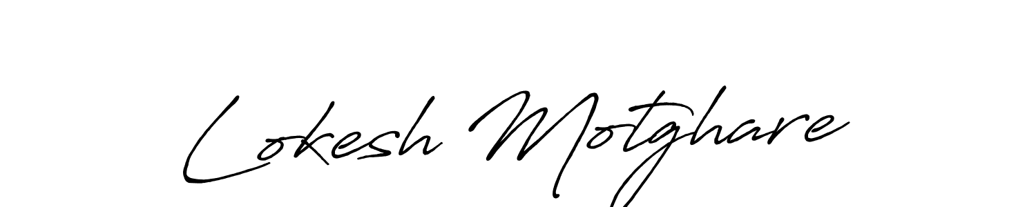 Make a short Lokesh Motghare signature style. Manage your documents anywhere anytime using Antro_Vectra_Bolder. Create and add eSignatures, submit forms, share and send files easily. Lokesh Motghare signature style 7 images and pictures png