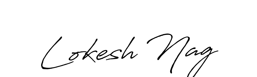 Create a beautiful signature design for name Lokesh Nag. With this signature (Antro_Vectra_Bolder) fonts, you can make a handwritten signature for free. Lokesh Nag signature style 7 images and pictures png