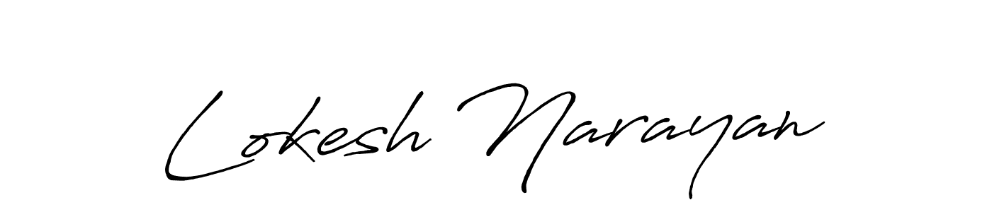 How to make Lokesh Narayan signature? Antro_Vectra_Bolder is a professional autograph style. Create handwritten signature for Lokesh Narayan name. Lokesh Narayan signature style 7 images and pictures png