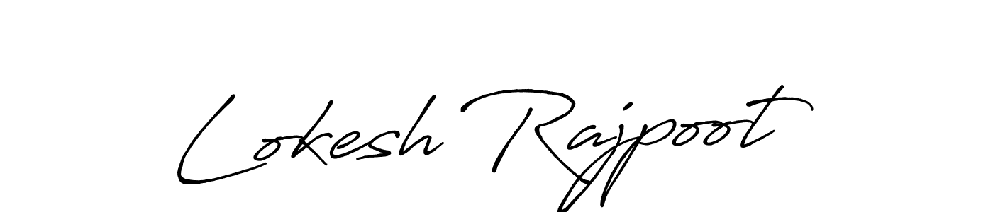 Create a beautiful signature design for name Lokesh Rajpoot. With this signature (Antro_Vectra_Bolder) fonts, you can make a handwritten signature for free. Lokesh Rajpoot signature style 7 images and pictures png