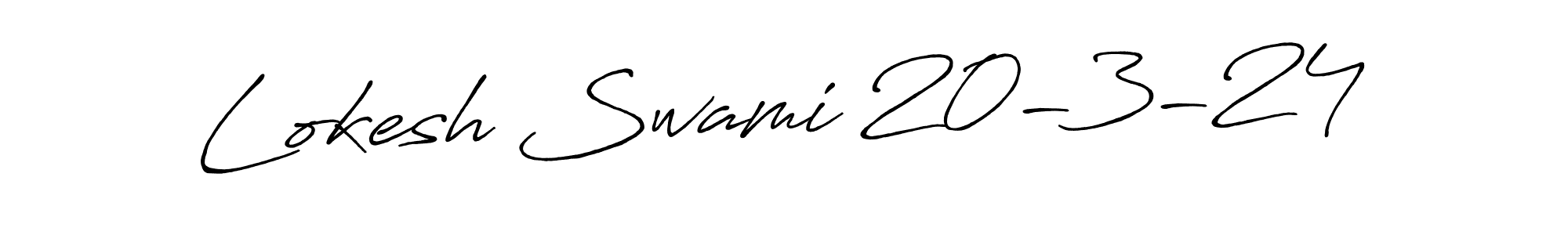 Make a beautiful signature design for name Lokesh Swami 20-3-24. With this signature (Antro_Vectra_Bolder) style, you can create a handwritten signature for free. Lokesh Swami 20-3-24 signature style 7 images and pictures png