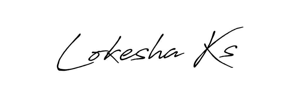 Make a beautiful signature design for name Lokesha Ks. Use this online signature maker to create a handwritten signature for free. Lokesha Ks signature style 7 images and pictures png