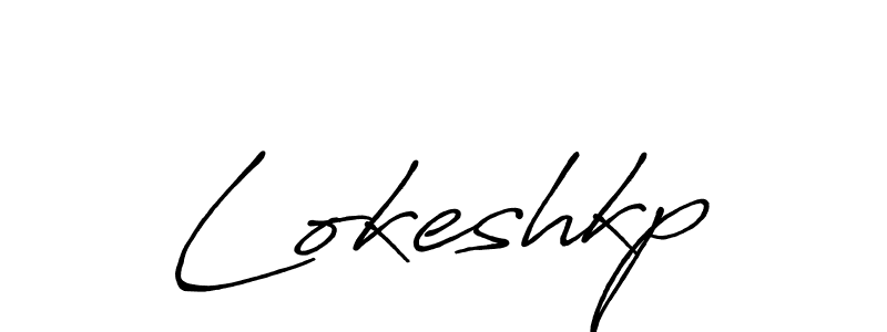 Make a beautiful signature design for name Lokeshkp. With this signature (Antro_Vectra_Bolder) style, you can create a handwritten signature for free. Lokeshkp signature style 7 images and pictures png