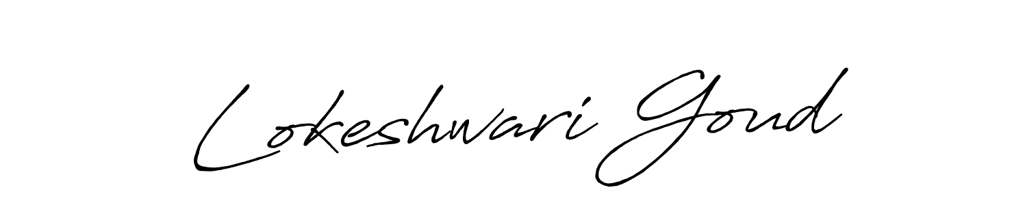 How to make Lokeshwari Goud signature? Antro_Vectra_Bolder is a professional autograph style. Create handwritten signature for Lokeshwari Goud name. Lokeshwari Goud signature style 7 images and pictures png