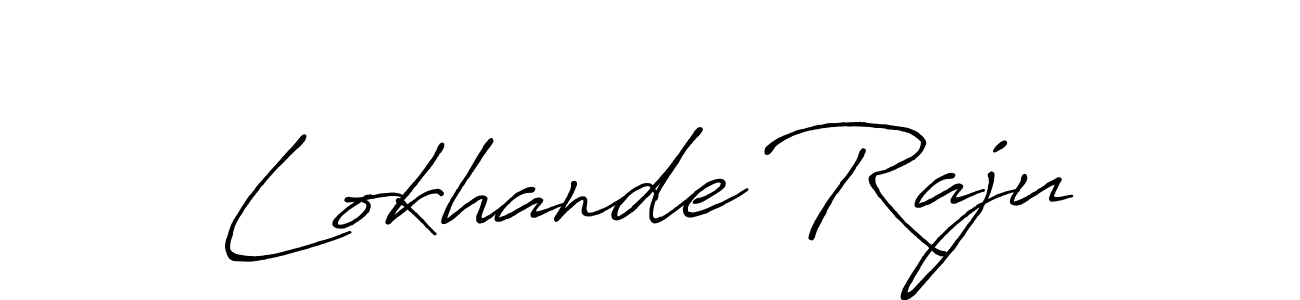 Create a beautiful signature design for name Lokhande Raju. With this signature (Antro_Vectra_Bolder) fonts, you can make a handwritten signature for free. Lokhande Raju signature style 7 images and pictures png