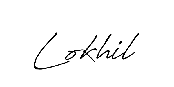 How to make Lokhil signature? Antro_Vectra_Bolder is a professional autograph style. Create handwritten signature for Lokhil name. Lokhil signature style 7 images and pictures png