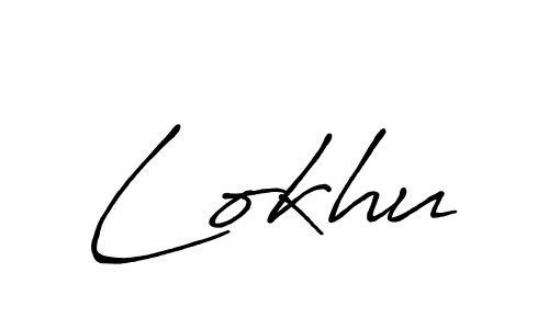 Use a signature maker to create a handwritten signature online. With this signature software, you can design (Antro_Vectra_Bolder) your own signature for name Lokhu. Lokhu signature style 7 images and pictures png