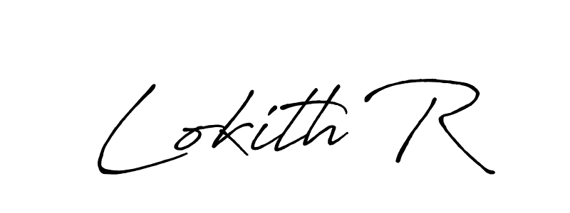 Similarly Antro_Vectra_Bolder is the best handwritten signature design. Signature creator online .You can use it as an online autograph creator for name Lokith R. Lokith R signature style 7 images and pictures png